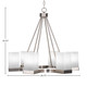 Nouvelle Six Light Chandelier (3026-GP-531)