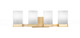 Toltec Lighting - 3124-NAB-531 - Four Light Bath Bar - Nouvelle - New Age Brass