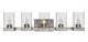 Toltec Lighting - 3125-GP-530 - Five Light Bath Bar - Nouvelle - Graphite
