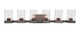 Toltec Lighting - 3126-ES-530 - Six Light Bath Bar - Nouvelle - Espresso