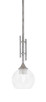 Toltec Lighting - 320-AS-4100 - One Light Mini Pendant - Uptowne - Aged Silver