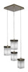 Toltec Lighting - 3214-NAB-531 - Four Light Mini Pendant - Nouvelle - New Age Brass