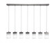 Toltec Lighting - 3217-GP-531 - Seven Light Linear Pendalier - Nouvelle - Graphite
