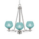 Toltec Lighting - 323-AS-4625 - Three Light Chandelier - Uptowne - Aged Silver