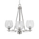Toltec Lighting - 323-AS-4812 - Three Light Chandelier - Uptowne - Aged Silver