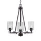 Toltec Lighting - 323-DG-3002 - Three Light Chandelier - Uptowne - Dark Granite