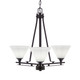 Toltec Lighting - 323-DG-312 - Three Light Chandelier - Uptowne - Dark Granite