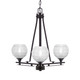 Toltec Lighting - 323-DG-5110 - Three Light Chandelier - Uptowne - Dark Granite