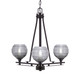 Toltec Lighting - 323-DG-5112 - Three Light Chandelier - Uptowne - Dark Granite