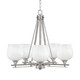 Toltec Lighting - 325-AS-4811 - Five Light Chandelier - Uptowne - Aged Silver