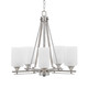 Toltec Lighting - 325-AS-541 - Five Light Chandelier - Uptowne - Aged Silver
