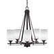 Toltec Lighting - 325-DG-310 - Five Light Chandelier - Uptowne - Dark Granite