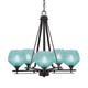 Toltec Lighting - 325-DG-4625 - Five Light Chandelier - Uptowne - Dark Granite