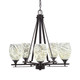Toltec Lighting - 325-DG-5054 - Five Light Chandelier - Uptowne - Dark Granite