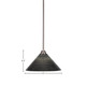 Paramount One Light Pendant (3401-BN-4009)