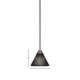 Paramount One Light Mini Pendant (3401-BN-4059)