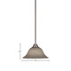 Paramount One Light Mini Pendant (3401-BN-603)