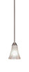 Toltec Lighting - 3401-BN-721 - One Light Mini Pendant - Paramount - Brushed Nickel
