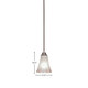 Paramount One Light Mini Pendant (3401-BN-721)