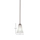 Paramount One Light Mini Pendant (3401-BN-729)