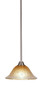 Toltec Lighting - 3401-BN-730 - One Light Mini Pendant - Paramount - Brushed Nickel