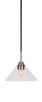 Toltec Lighting - 3401-MBBN-304 - One Light Mini Pendant - Paramount - Matte Black & Brushed Nickel