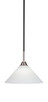 Toltec Lighting - 3401-MBBN-4001 - One Light Pendant - Paramount - Matte Black & Brushed Nickel