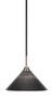 Toltec Lighting - 3401-MBBN-4009 - One Light Pendant - Paramount - Matte Black & Brushed Nickel
