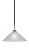 Toltec Lighting - 3401-MBBN-411 - One Light Pendant - Paramount - Matte Black & Brushed Nickel