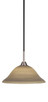 Toltec Lighting - 3401-MBBN-604 - One Light Pendant - Paramount - Matte Black & Brushed Nickel