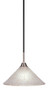 Toltec Lighting - 3401-MBBN-701 - One Light Pendant - Paramount - Matte Black & Brushed Nickel