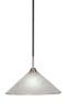 Toltec Lighting - 3401-MBBN-711 - One Light Pendant - Paramount - Matte Black & Brushed Nickel