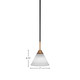 Paramount One Light Mini Pendant (3401-MBBR-312)