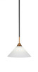 Toltec Lighting - 3401-MBBR-4001 - One Light Pendant - Paramount - Matte Black & Brass