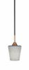 Toltec Lighting - 3401-MBBR-4032 - One Light Mini Pendant - Paramount - Matte Black & Brass