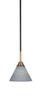 Toltec Lighting - 3401-MBBR-4052 - One Light Mini Pendant - Paramount - Matte Black & Brass