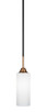 Toltec Lighting - 3401-MBBR-4091 - One Light Mini Pendant - Paramount - Matte Black & Brass