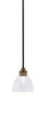 Toltec Lighting - 3401-MBBR-4760 - One Light Mini Pendant - Paramount - Matte Black & Brass