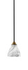 Toltec Lighting - 3401-MBBR-4769 - One Light Mini Pendant - Paramount - Matte Black & Brass
