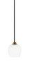 Toltec Lighting - 3401-MBBR-4811 - One Light Mini Pendant - Paramount - Matte Black & Brass
