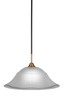Toltec Lighting - 3401-MBBR-53812 - One Light Pendant - Paramount - Matte Black & Brass