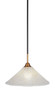 Toltec Lighting - 3401-MBBR-714 - One Light Pendant - Paramount - Matte Black & Brass