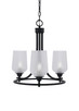 Toltec Lighting - 3403-MB-4250 - Three Light Chandelier - Paramount - Matte Black