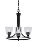 Toltec Lighting - 3403-MB-461 - Three Light Chandelier - Paramount - Matte Black