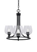 Toltec Lighting - 3403-MB-4810 - Three Light Chandelier - Paramount - Matte Black