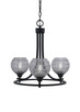 Toltec Lighting - 3403-MB-5112 - Three Light Chandelier - Paramount - Matte Black