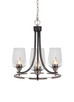 Toltec Lighting - 3403-MBBN-210 - Three Light Chandelier - Paramount - Matte Black & Brushed Nickel