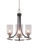Toltec Lighting - 3403-MBBN-300 - Three Light Chandelier - Paramount - Matte Black & Brushed Nickel