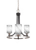 Toltec Lighting - 3403-MBBN-3009 - Three Light Chandelier - Paramount - Matte Black & Brushed Nickel