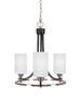 Toltec Lighting - 3403-MBBN-4061 - Three Light Chandelier - Paramount - Matte Black & Brushed Nickel